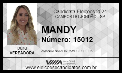 Candidato MANDY 2024 - CAMPOS DO JORDÃO - Eleições