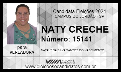 Candidato NATY CRECHE 2024 - CAMPOS DO JORDÃO - Eleições