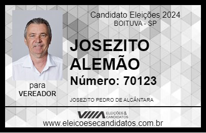 Candidato JOSEZITO ALEMÃO 2024 - BOITUVA - Eleições