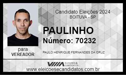 Candidato PAULINHO 2024 - BOITUVA - Eleições