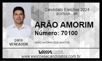 Candidato ARÃO AMORIM 2024 - BOITUVA - Eleições