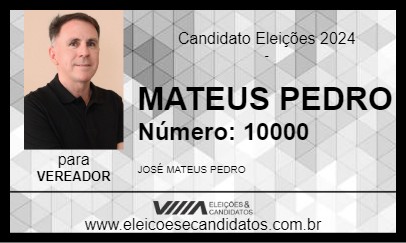 Candidato MATEUS PEDRO 2024 - CESÁRIO LANGE - Eleições