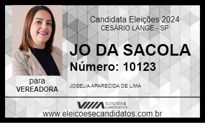 Candidato JO DA SACOLA 2024 - CESÁRIO LANGE - Eleições