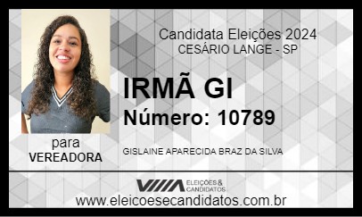 Candidato IRMÃ GI 2024 - CESÁRIO LANGE - Eleições