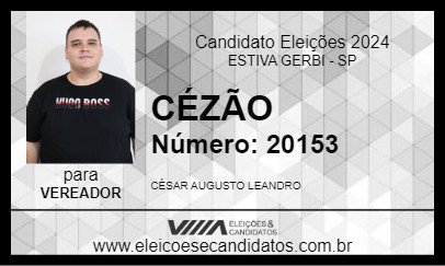 Candidato CÉZÃO 2024 - ESTIVA GERBI - Eleições