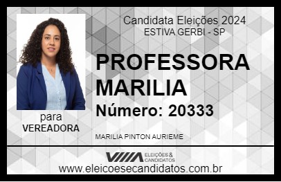 Candidato PROFESSORA MARILIA 2024 - ESTIVA GERBI - Eleições