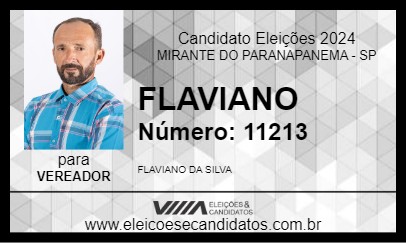 Candidato FLAVIANO 2024 - MIRANTE DO PARANAPANEMA - Eleições