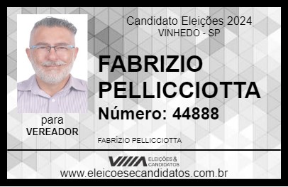 Candidato FABRIZIO PELLICCIOTTA 2024 - VINHEDO - Eleições