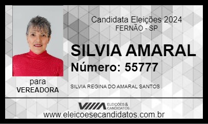 Candidato SILVIA AMARAL 2024 - FERNÃO - Eleições