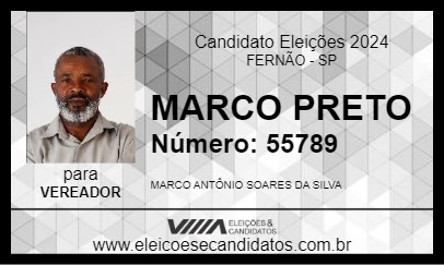 Candidato MARCO PRETO 2024 - FERNÃO - Eleições