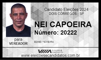 Candidato NEI CAPOEIRA 2024 - DOIS CÓRREGOS - Eleições