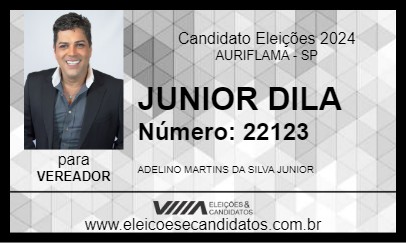 Candidato JUNIOR DILA 2024 - AURIFLAMA - Eleições