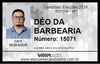 Candidato DÉO DA BARBEARIA 2024 - BOITUVA - Eleições