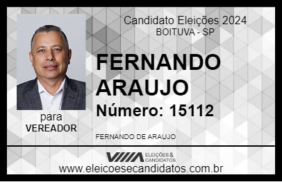 Candidato FERNANDO ARAUJO 2024 - BOITUVA - Eleições