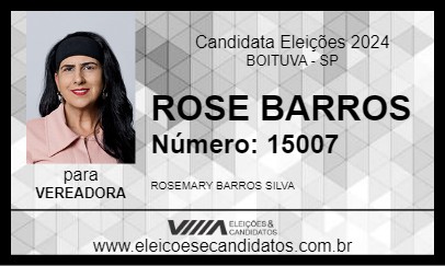 Candidato ROSE BARROS 2024 - BOITUVA - Eleições