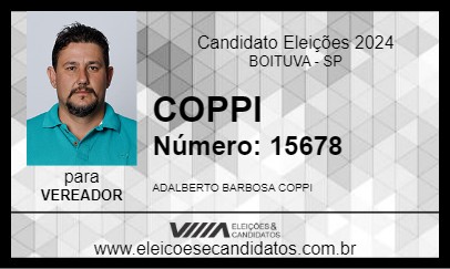 Candidato COPPI 2024 - BOITUVA - Eleições