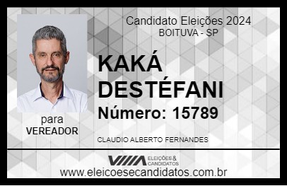 Candidato KAKÁ DESTÉFANI 2024 - BOITUVA - Eleições