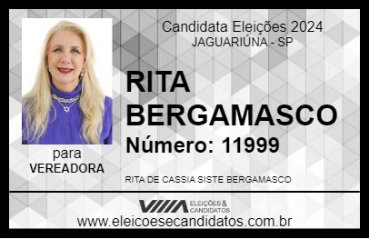 Candidato RITA BERGAMASCO 2024 - JAGUARIÚNA - Eleições