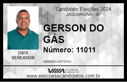 Candidato GERSON DO GÁS  2024 - JAGUARIÚNA - Eleições