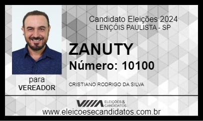 Candidato ZANUTY 2024 - LENÇÓIS PAULISTA - Eleições