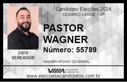 Candidato PASTOR WAGNER 2024 - CESÁRIO LANGE - Eleições