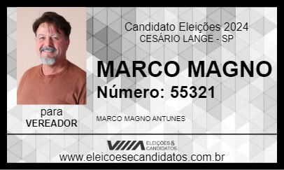 Candidato MARCO MAGNO 2024 - CESÁRIO LANGE - Eleições