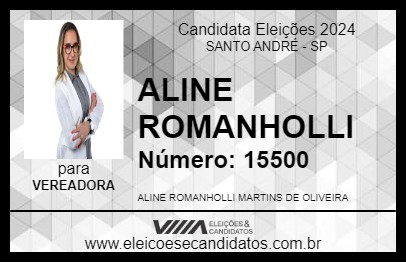 Candidato ALINE ROMANHOLLI 2024 - SANTO ANDRÉ - Eleições