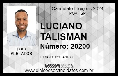 Candidato LUCIANO TALISMAN 2024 - POÁ - Eleições