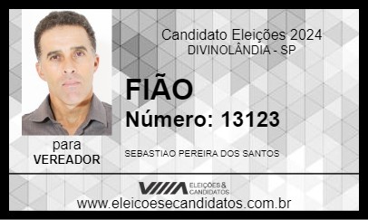 Candidato FIÃO 2024 - DIVINOLÂNDIA - Eleições