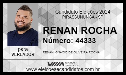 Candidato RENAN ROCHA 2024 - PIRASSUNUNGA - Eleições