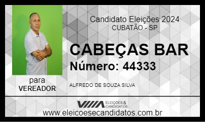 Candidato CABEÇAS BAR 2024 - CUBATÃO - Eleições