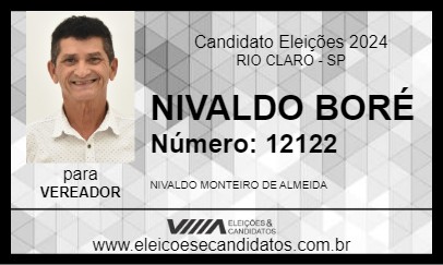 Candidato NIVALDO BORÉ 2024 - RIO CLARO - Eleições