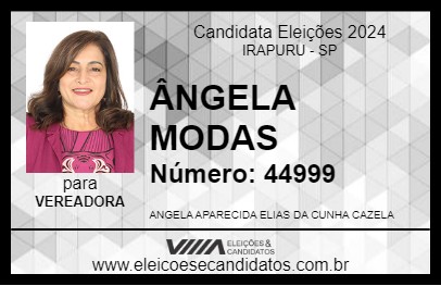 Candidato ÂNGELA MODAS 2024 - IRAPURU - Eleições