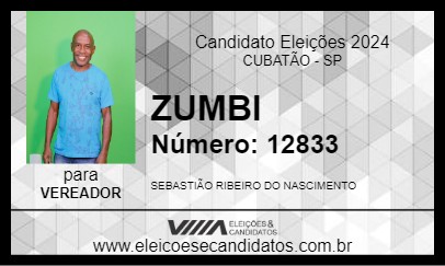 Candidato ZUMBI 2024 - CUBATÃO - Eleições