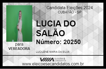 Candidato LUCIA DO SALÃO 2024 - CUBATÃO - Eleições