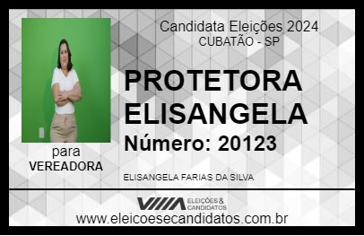 Candidato PROTETORA ELISANGELA 2024 - CUBATÃO - Eleições