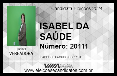 Candidato ISABEL DA SAÚDE 2024 - CUBATÃO - Eleições