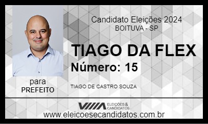 Candidato TIAGO DA FLEX 2024 - BOITUVA - Eleições