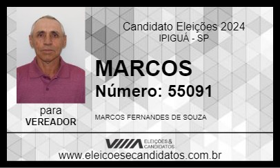 Candidato MARCOS 2024 - IPIGUÁ - Eleições