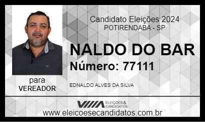 Candidato NALDO DO BAR 2024 - POTIRENDABA - Eleições