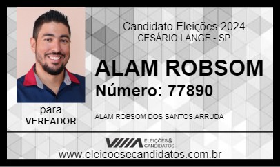 Candidato ALAM ROBSOM 2024 - CESÁRIO LANGE - Eleições