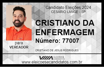 Candidato CRISTIANO DO MAURO 2024 - CESÁRIO LANGE - Eleições