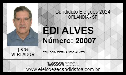 Candidato ÉDI ALVES 2024 - ORLÂNDIA - Eleições