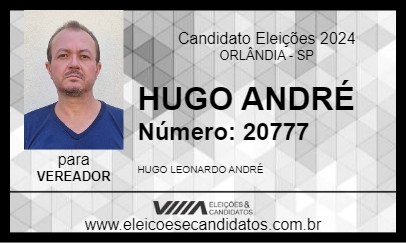 Candidato HUGO ANDRÉ 2024 - ORLÂNDIA - Eleições