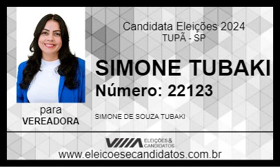 Candidato SIMONE TUBAKI 2024 - TUPÃ - Eleições