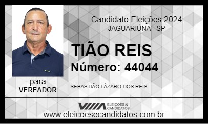 Candidato TIÃO REIS 2024 - JAGUARIÚNA - Eleições