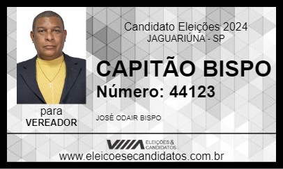 Candidato CAPITÃO BISPO 2024 - JAGUARIÚNA - Eleições