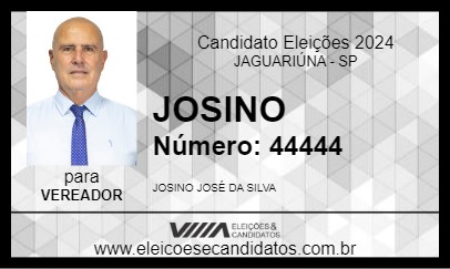 Candidato JOSINO 2024 - JAGUARIÚNA - Eleições