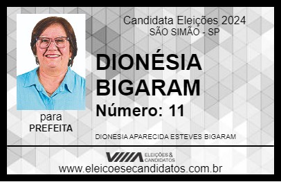 Candidato DIONÉSIA BIGARAM 2024 - SÃO SIMÃO - Eleições