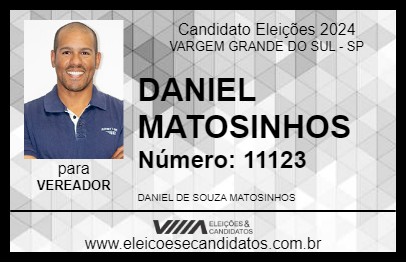 Candidato DANIEL MATOSINHOS 2024 - VARGEM GRANDE DO SUL - Eleições